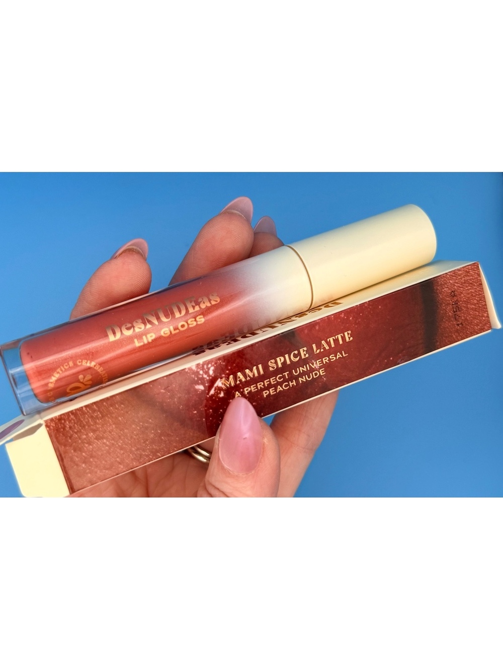 DesNudeas Mami Spice Latte Longwear Lip Gloss - Peach Nude